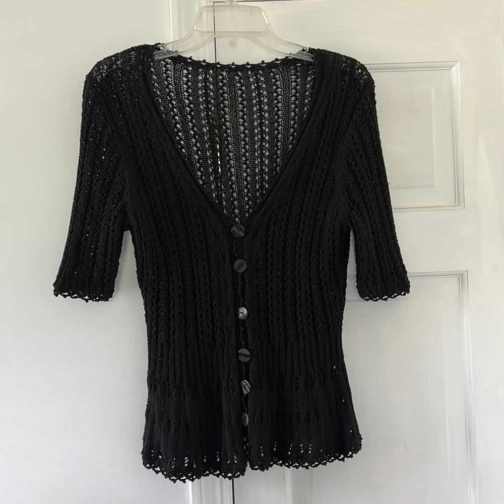 Black Crochet Top